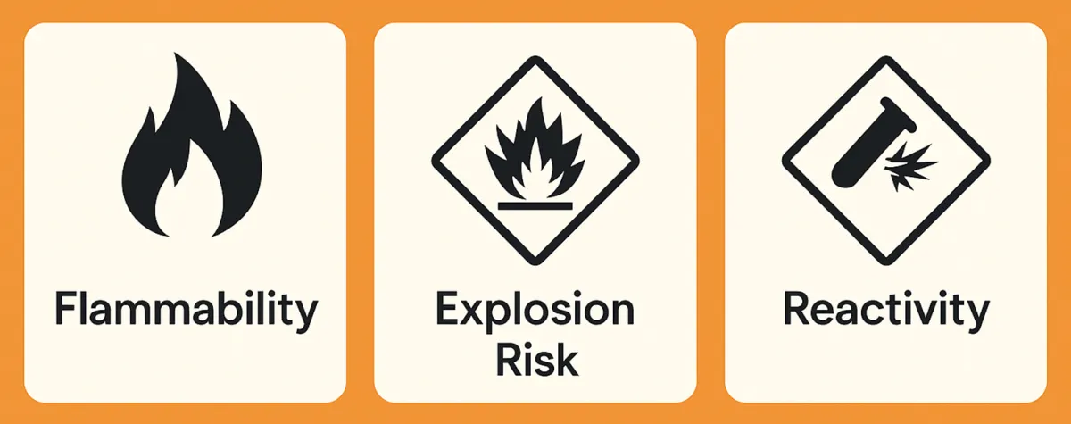 Diesel physical hazards: flammability, explosion risk and reactivity