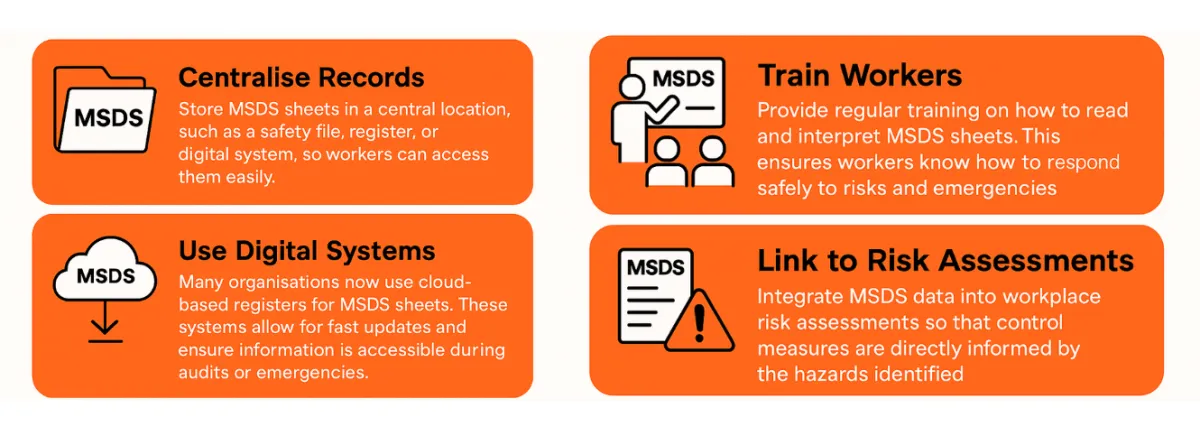 best practice of managing msds in australia
